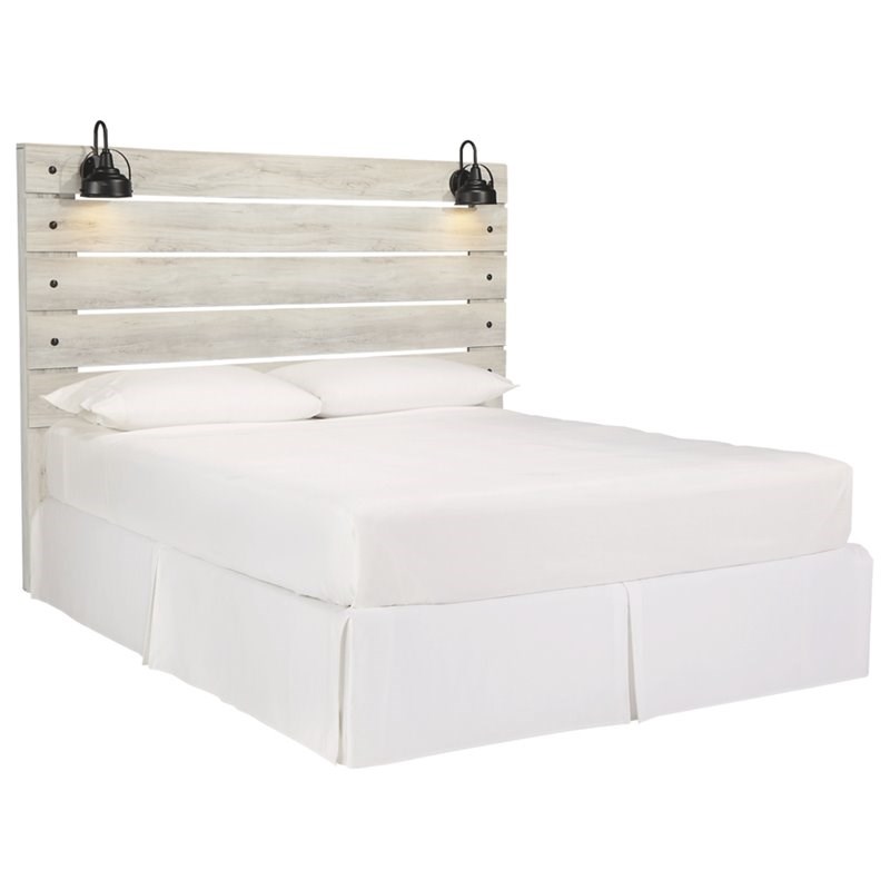 Signature Design by Ashley Cambeck King Panel Headboard in Whitewash