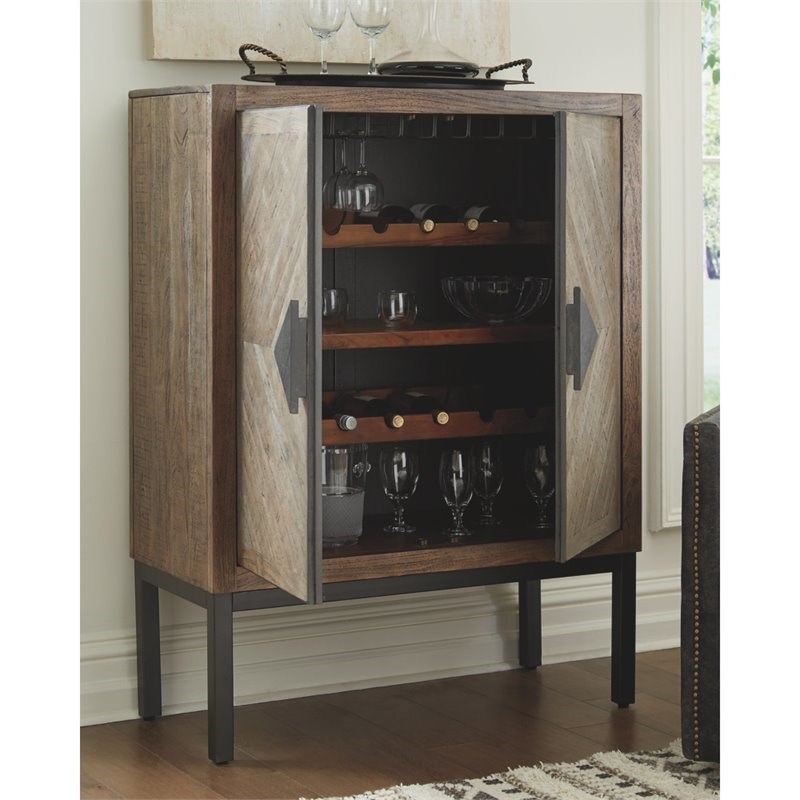 signature design by ashley premridge bar in antique gray a4000252