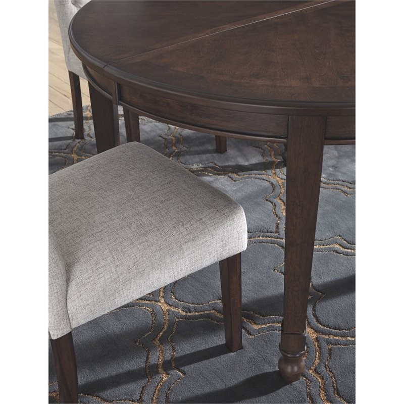 signature design by ashley adinton oval dining extension table in
