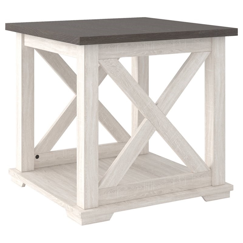 Signature Design by Ashley Dorrinson Square End Table in Two Tone