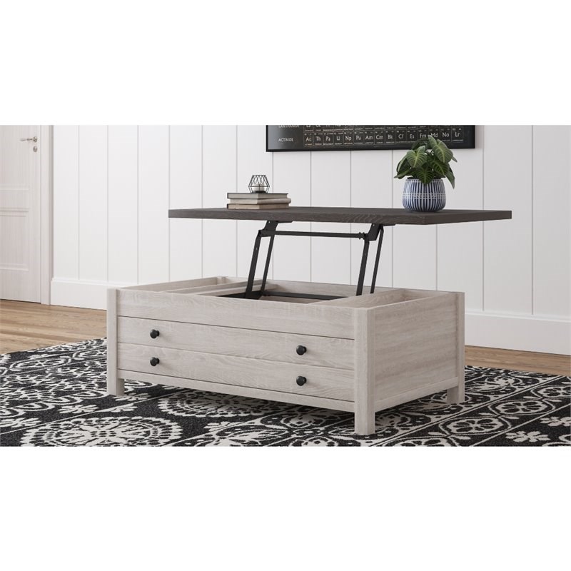 Signature Design by Ashley Dorrinson Lift Top Coffee Table in Two Tone