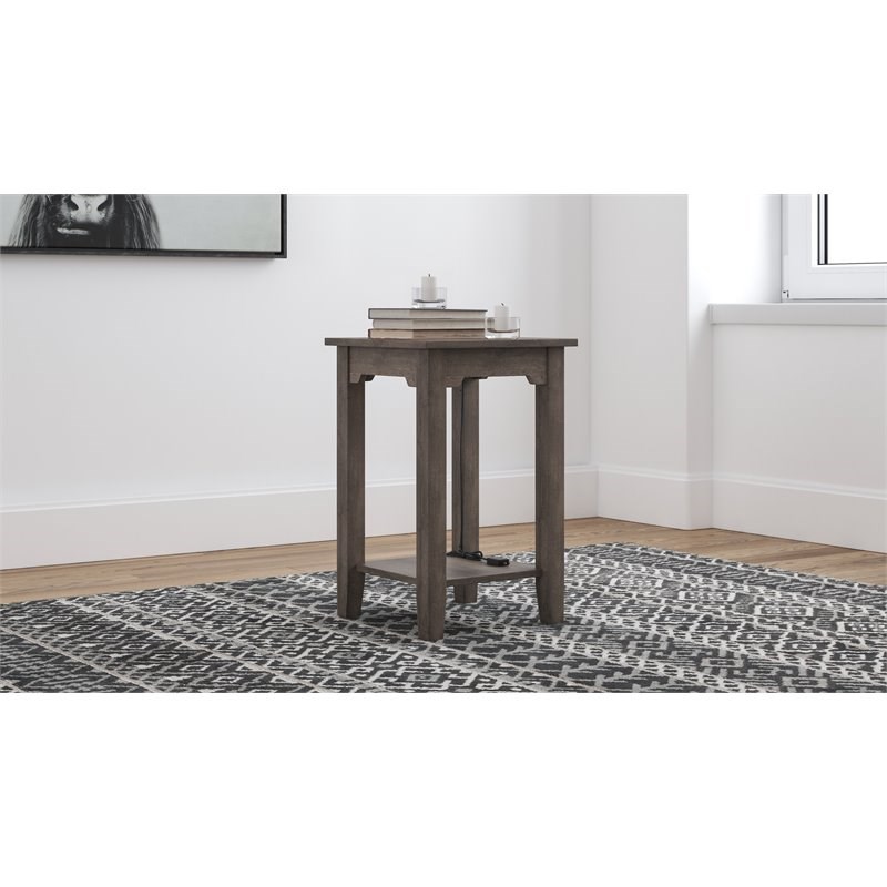 Ashley Furniture Arlenbry Engineered Wood Side End Table in Gray