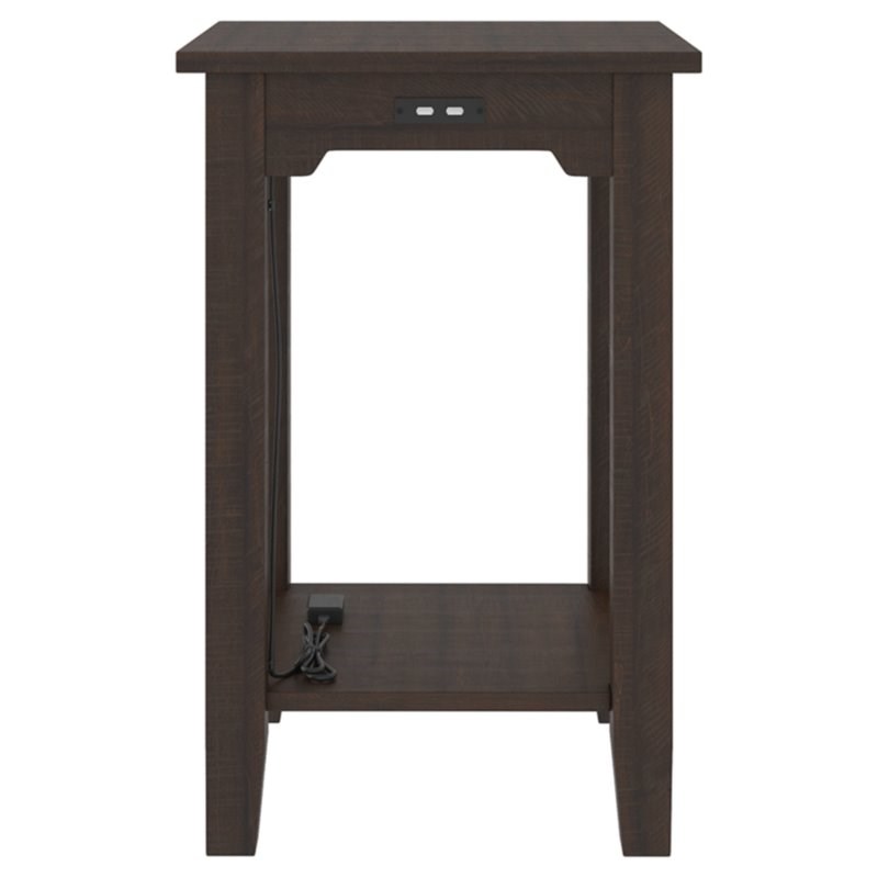 Ashley Furniture Camiburg Engineered Wood Side End Table in Warm Brown