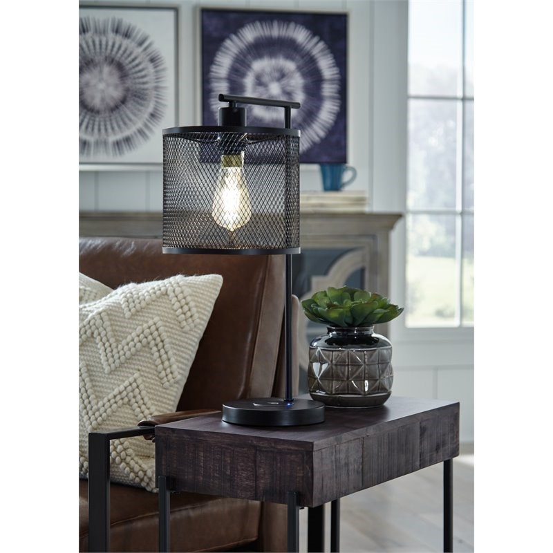 Ashley Furniture Nolden Single Metal Desk Lamp in Bronze