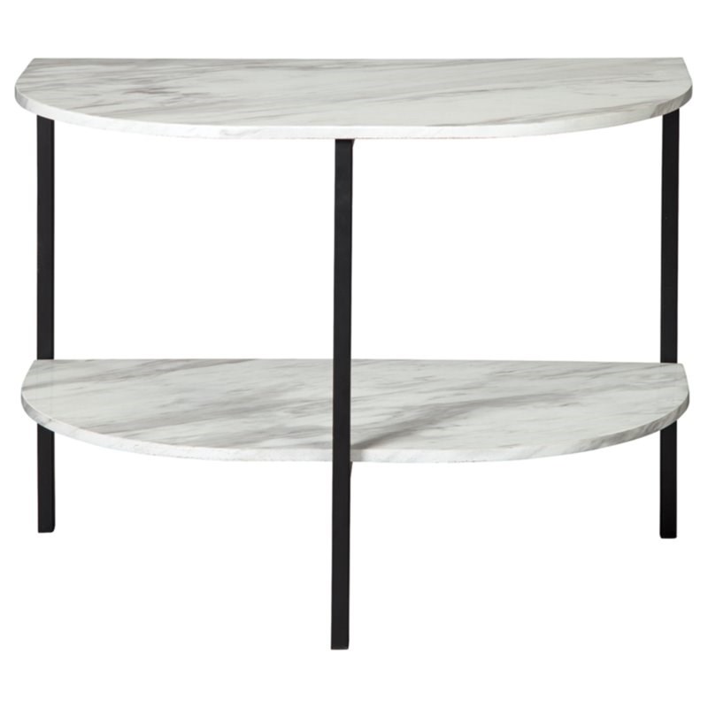 Ashley Furniture Donnesta Engineered Wood Side End Table in Gray & Black