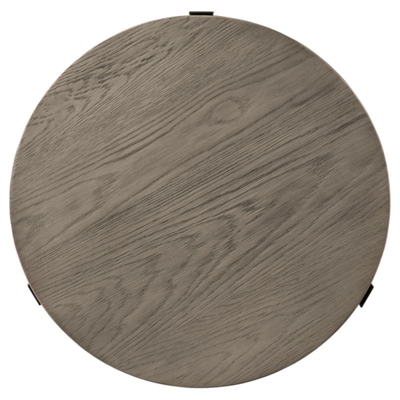 Ashley Furniture Zontini Engineered Wood Round End Table in Light Brown