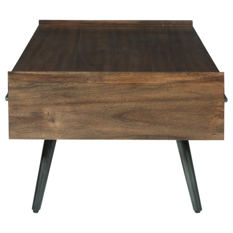 Ashley Furniture Calmoni Rectangular Engineered Wood Cocktail Table in Brown