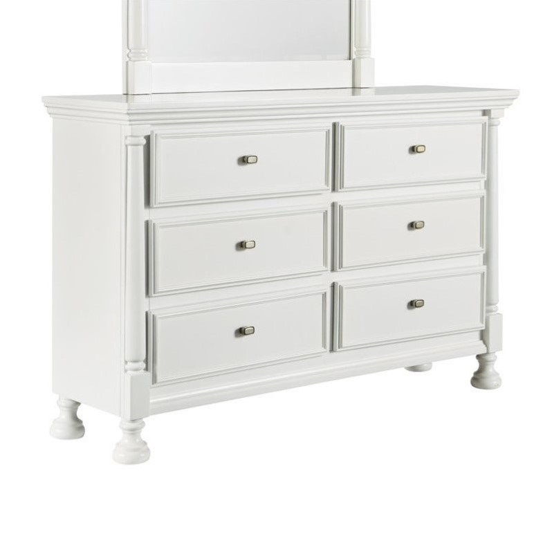 Ashley Furniture Kaslyn 6 Drawer Wood Double Dresser in White Homesquare