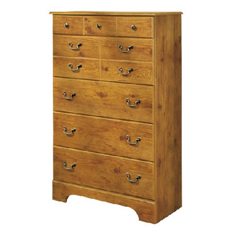 Ashley Furniture Bittersweet 5 Drawer Wood Chest in Light Brown
