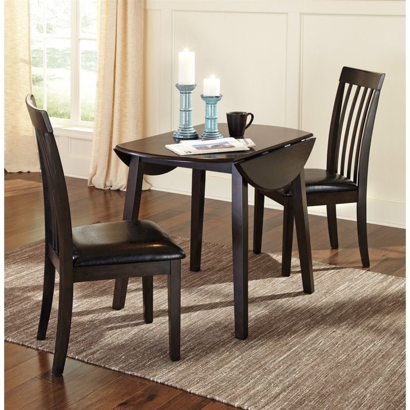 Ashley Furniture Hammis 3 Piece Dining Room Set in Dark Brown