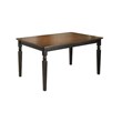 Ashley Owingsville Rectangular Dining Table in Black and Brown