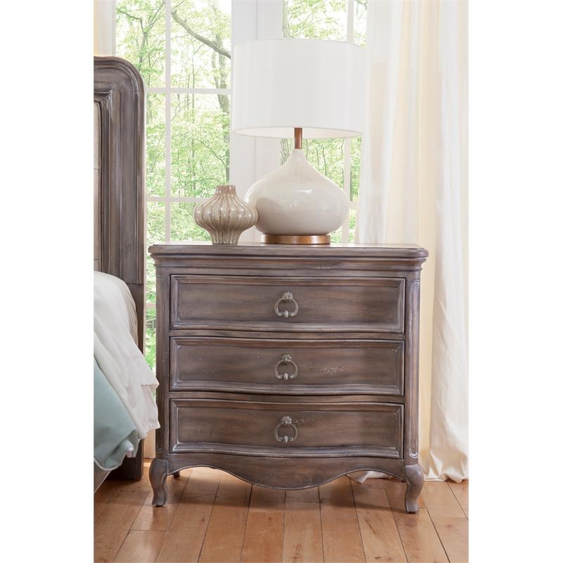 genoa antique gray wooden 3-drawer nightstand - 1575-430