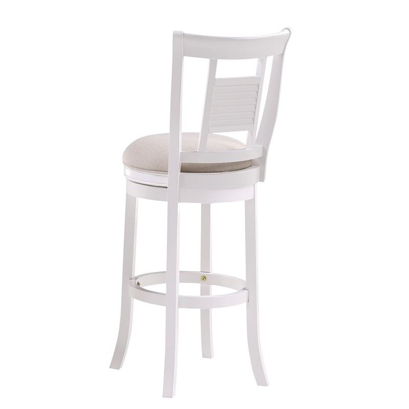 Grove White Solid Wood Swivel Bar Stool Homesquare