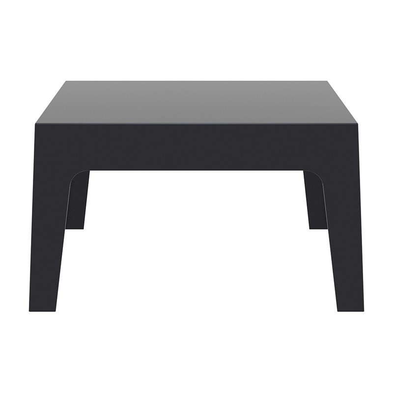 Compamia Box Resin Patio Coffee Table in Black