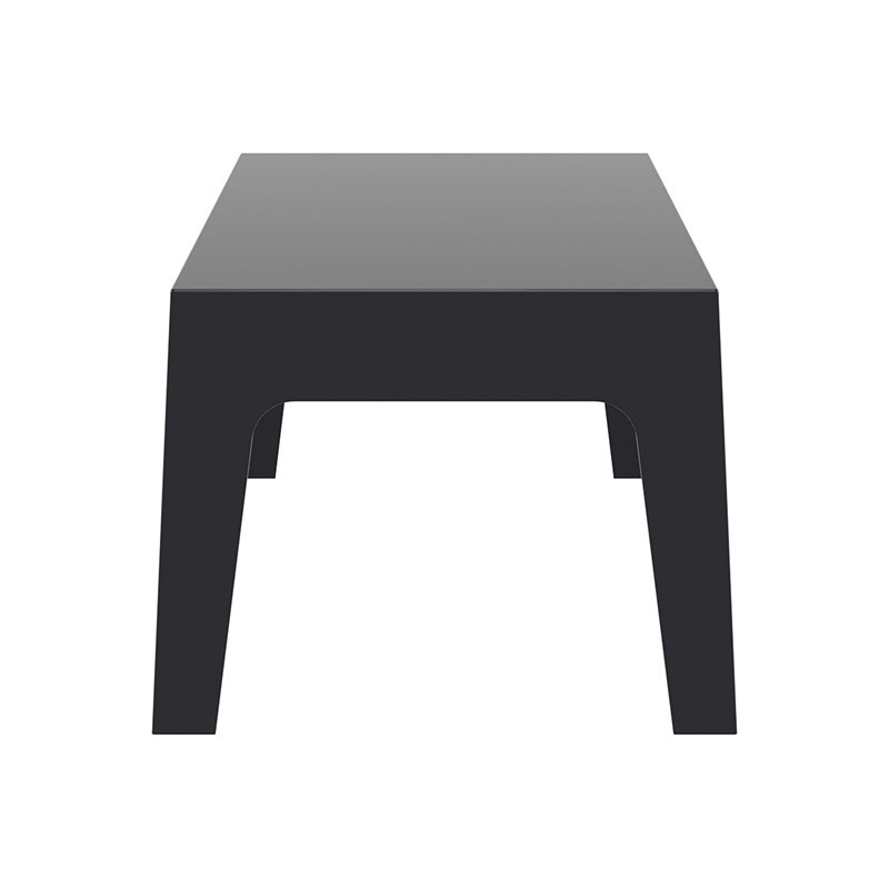 Compamia Box Resin Patio Coffee Table in Black
