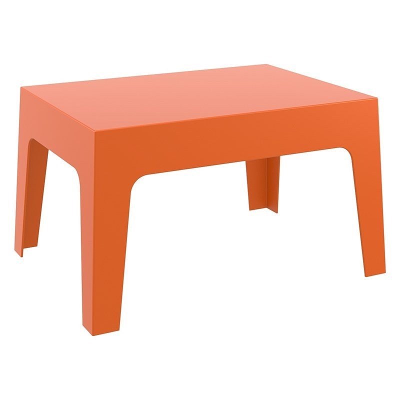 Compamia Box Resin Patio Coffee Table in Orange
