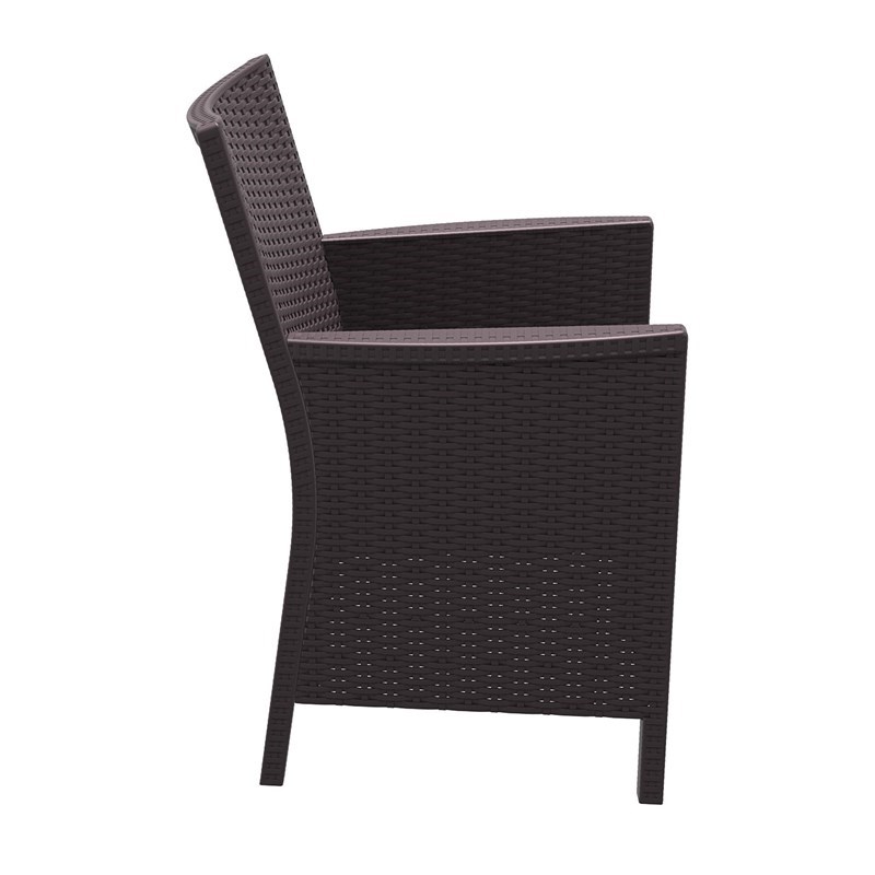 Compamia California Resin Wickerlook Patio Chair in Brown