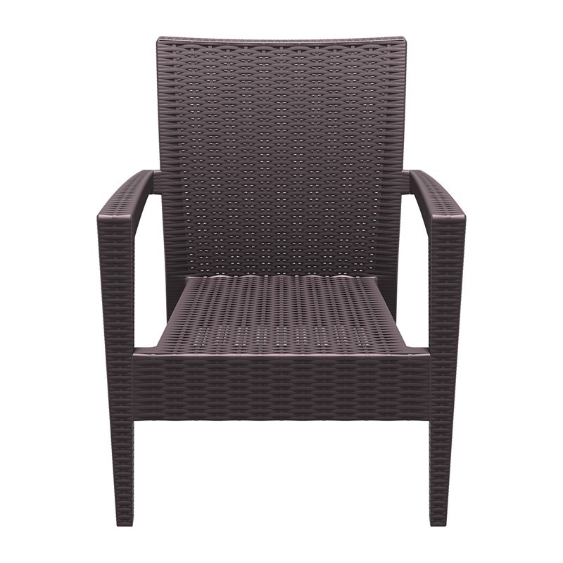 Compamia Miami Resin Club Chair in Brown