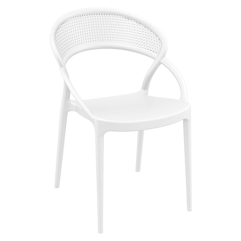 Compamia Sunset Patio Dining Chair in White