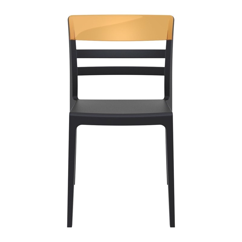 Compamia Moon Patio Dining Chair in Black Transparent Amber