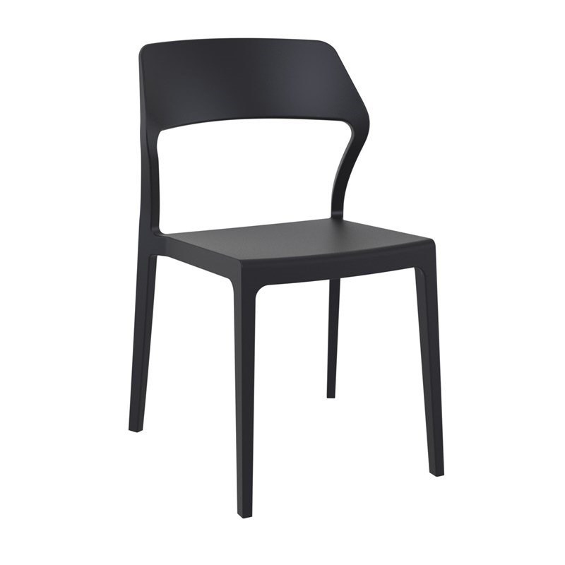 Compamia Snow Patio Dining Chair in Black