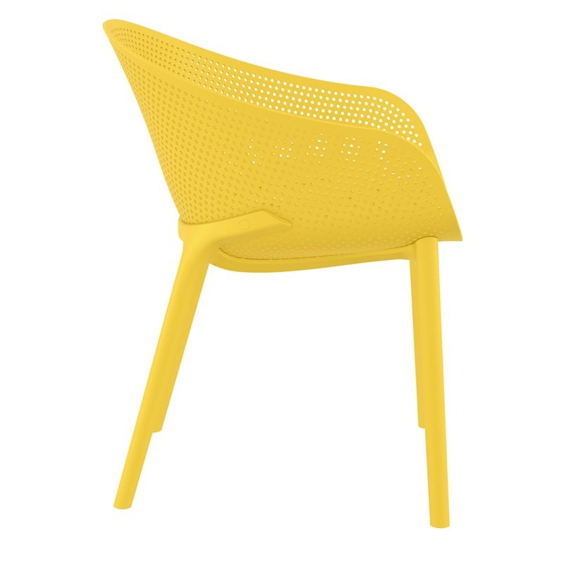 Compamia Sky Patio Dining Arm Chair in Yellow
