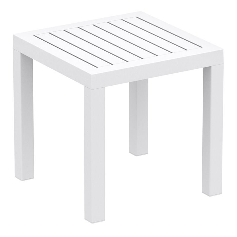 Artemis XL Club 7 Piece Patio Set in White with Acrylic Fabric Cushions