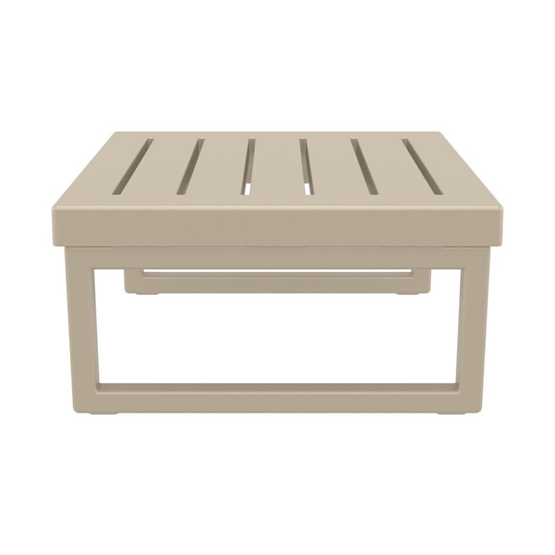 Compamia Mykonos Square Coffee Table in Taupe finish