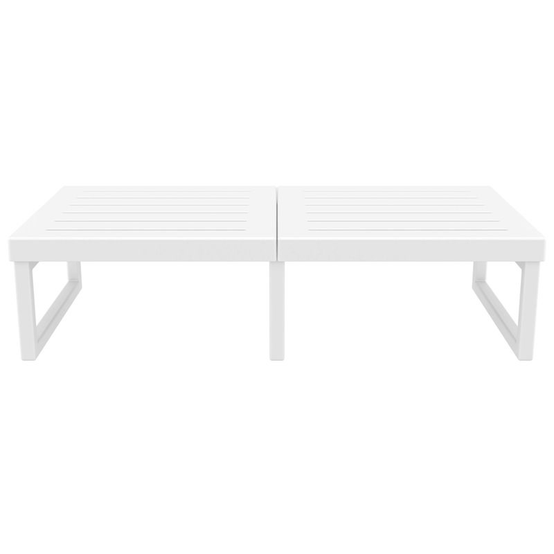 Compamia Mykonos Rectangle Lounge Coffee Table in White Finish