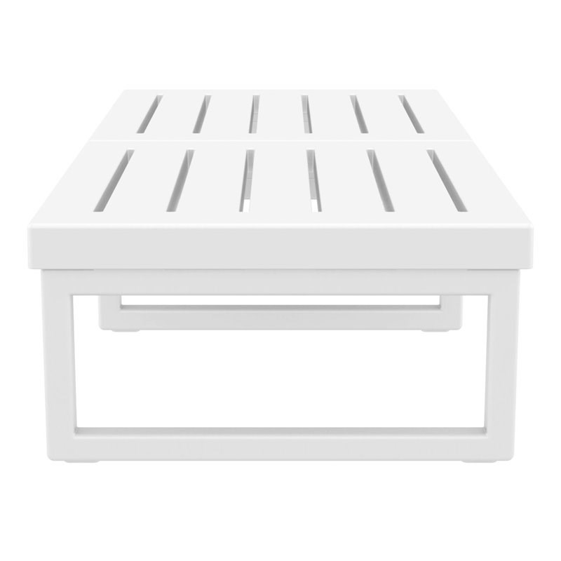 Compamia Mykonos Rectangle Lounge Coffee Table in White Finish