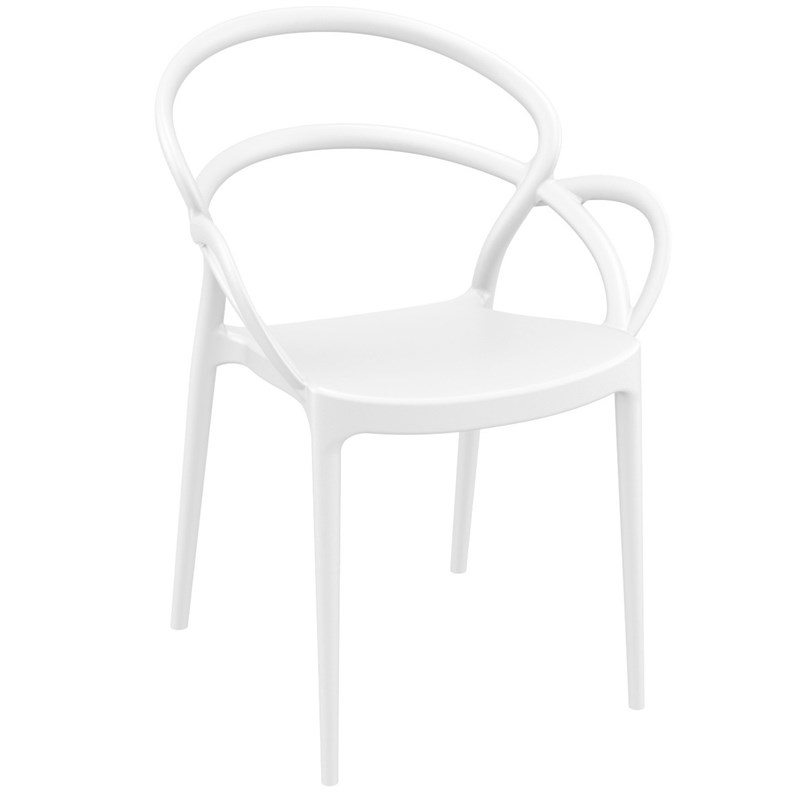 Compamia Mila Dining Set with 2 Arm Chairs White