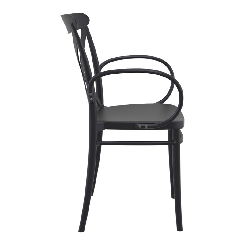 Compamia Cross XL Resin Outdoor Arm Chair Black