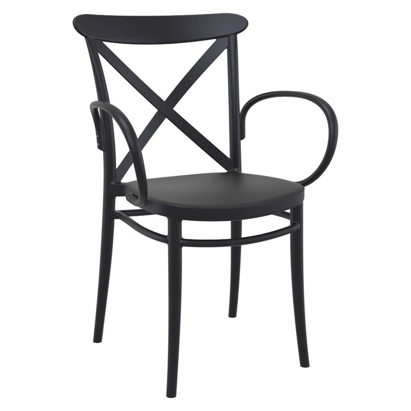 Compamia Cross XL Resin Outdoor Arm Chair Black