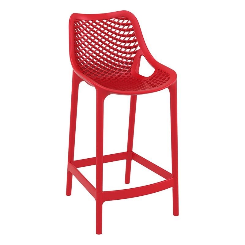 Compamia Air Patio Counter Stool in Red