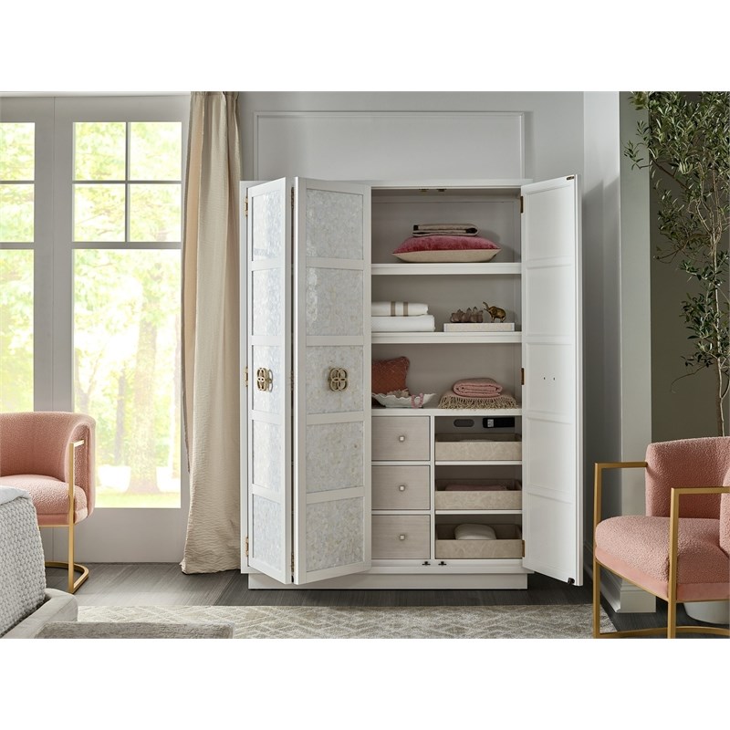Miranda Kerr by Universal Furniture Peony Wood Wardrobe in White