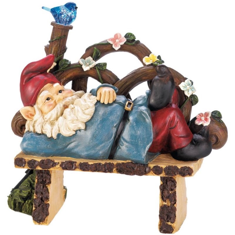 Zingz & Thingz Multicolored Plastic Solar Afternoon Nap Gnome