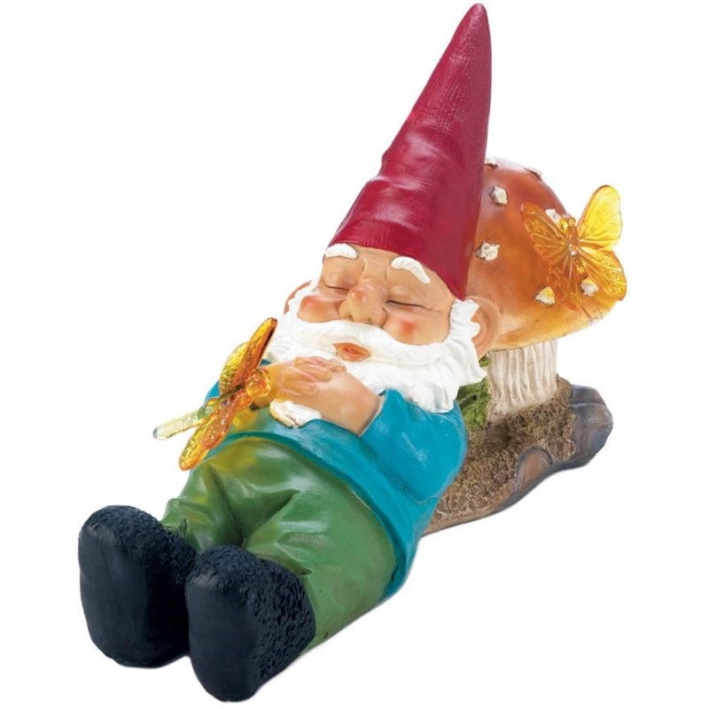 Zingz & Thingz Plastic Multicolored Solar-Powered Sleepy Gnome
