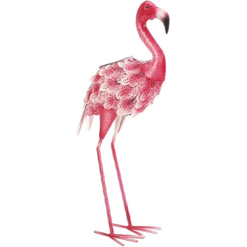 Zingz & Thingz Metal Pretty Flamingo with Solar Light in Pink