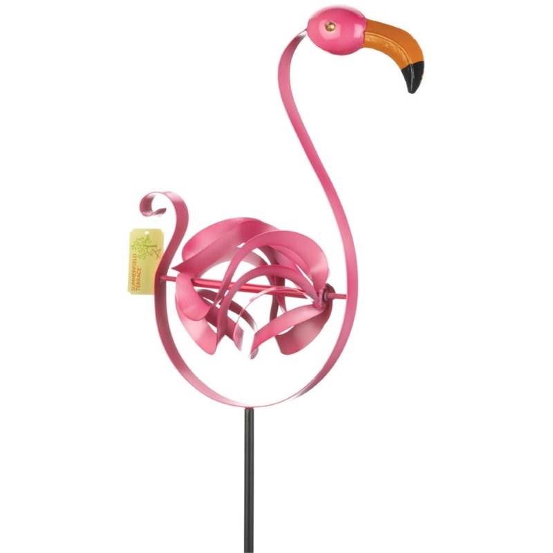 Zingz & Thingz Metal Flamingo Garden Stake in Pink
