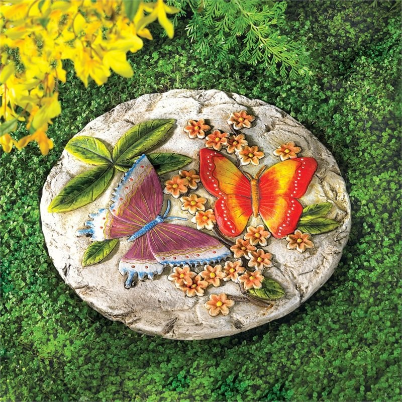 Zingz & Thingz Multicolored Plastic Butterflies Stepping Stone