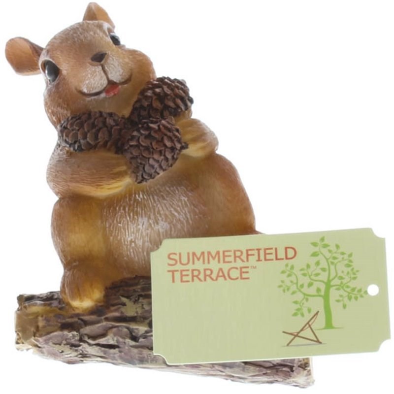 Zingz & Thingz Plastic Gathering Squirrel Tree Decor in Brown