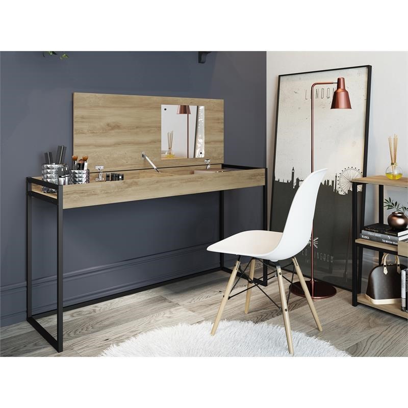 Casabianca Furniture Modern Noa Engineered Wood Office Desk in Brown