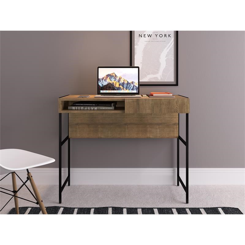 Casabianca Modern Clark Engineered Wood Office Desk in Walnut