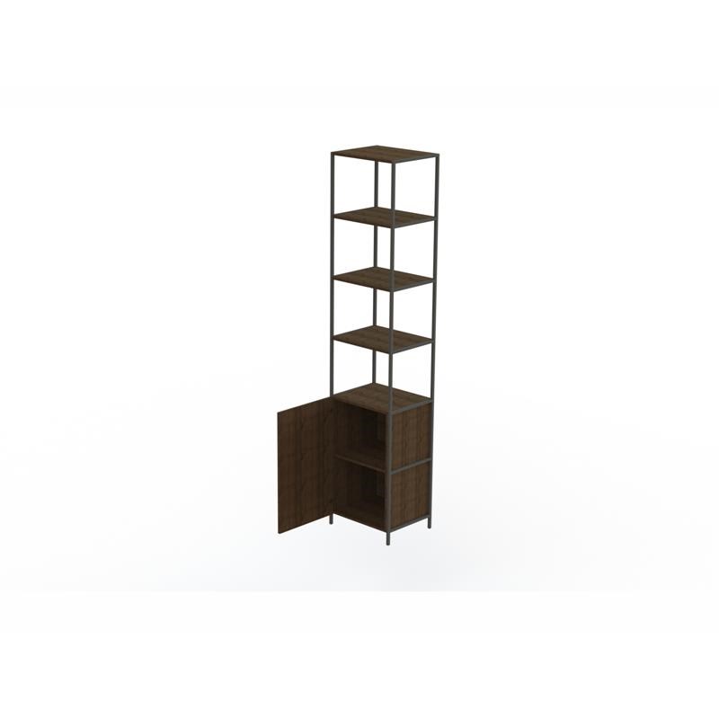 Casabianca Furniture Modern Clark Engineered Wood Bookcase in Walnut