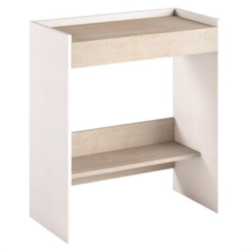 Modern Lulu Engineered Wood Italian Extendable Office Desk in Light Oak