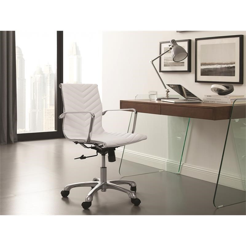 Casabianca Modern Archie Engineered Wood Office Desk in White