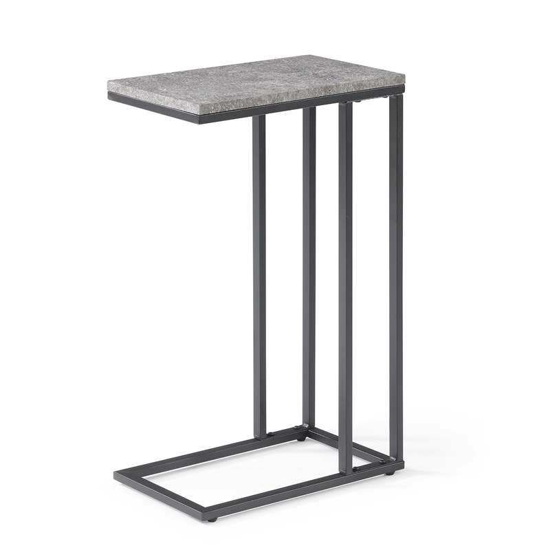 hodedah grey over the sofa side table - hi5255