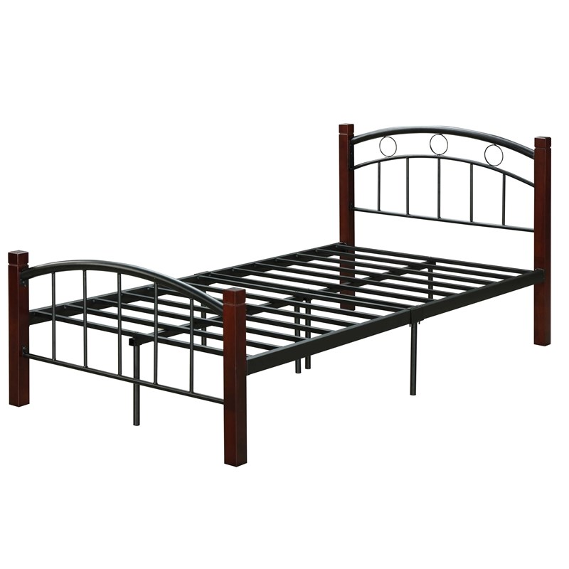 Hodedah Complete Metal Platform Bed, Metal Platform Bed Frame With Headboard And Footboard