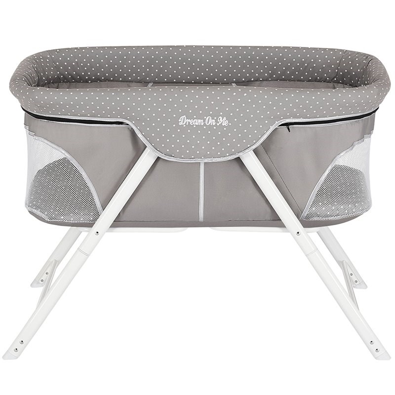 Dream On Me Traveler Portable Baby Bassinet In Twinkle Gray 4468 Gy