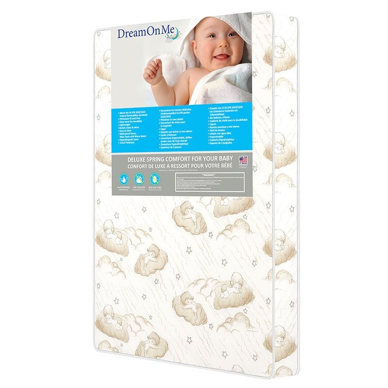 Dream On Me 3 Spring Coil Mini Portable Crib Mattress 23